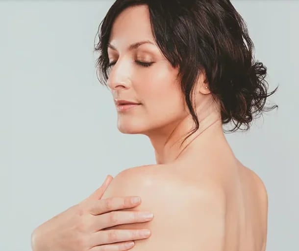 Mature woman with natural midface volume