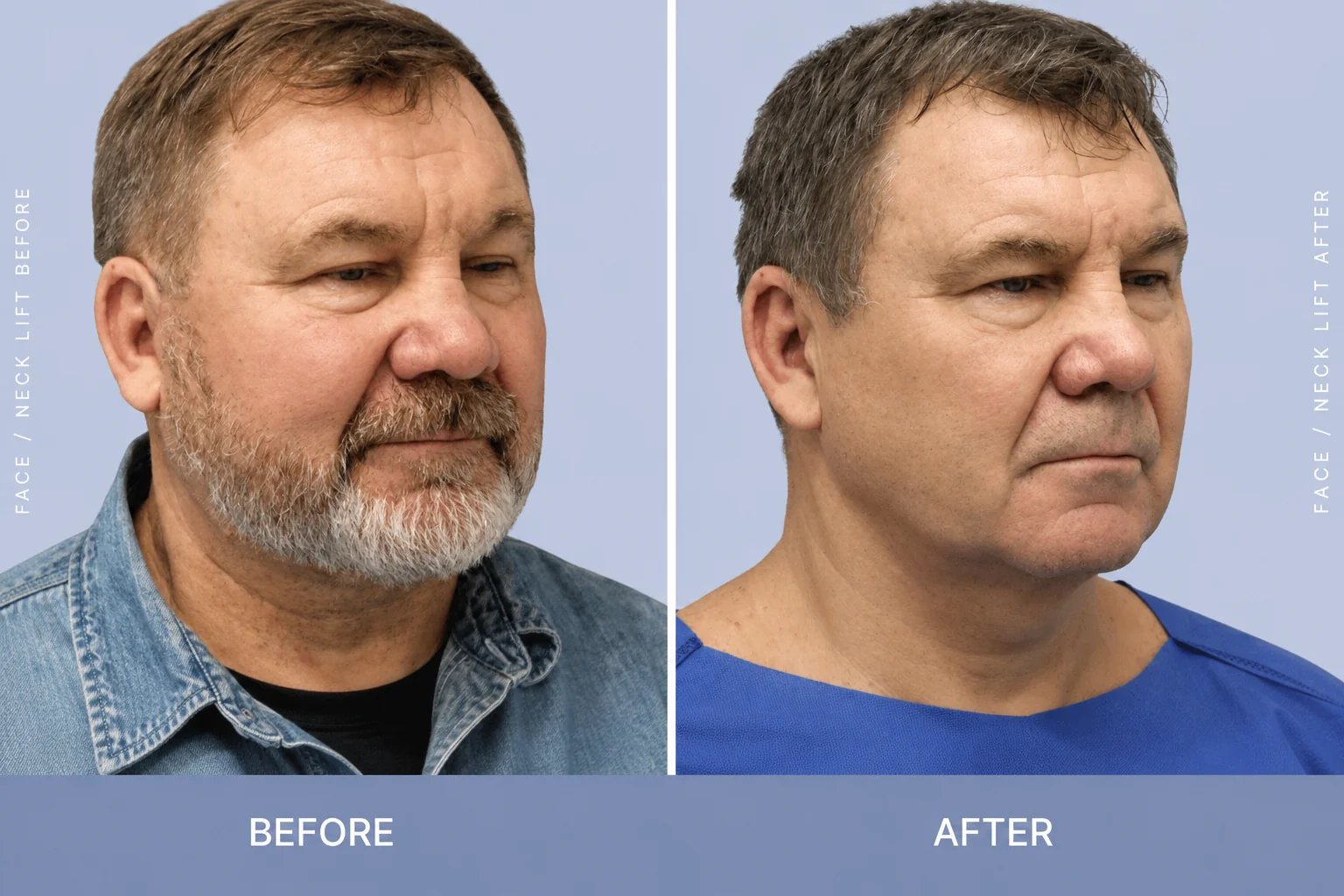 Face and neck lift before and after by Dr. Hardik Doshi
